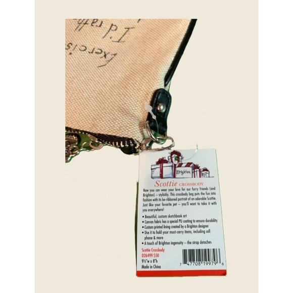 Brighton Scottie Dog Crossbody Bag NWT Retired Canvas Dog Lover Gift Purse - Picture 5 of 5